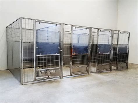 used stainless steel dog box|used kennel doors.